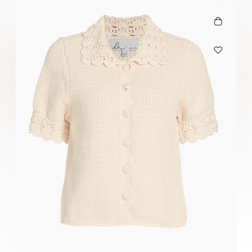 dh New York Olivia Short-sleeve knit cardigan